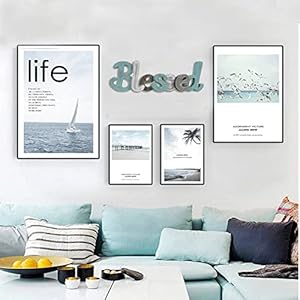 Teal Blessed Wooden Letters Wall Decor Freestanding Cut Out Decorative Wood Word Decor Signs for Living Room Shelf Mantel Table Top Rustic Home Decor Teal Blessed Wooden Letters Wall Decor Freestanding Cut Out Decorative Wood Word Decor Signs for Living Room Shelf Mantel Table Top Rustic Home Decor