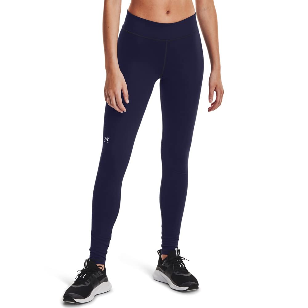 Under Armour Womens Authentics Leggings, Midnight Navy (410)/White, Small