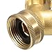 FHYTGBS Hose Splitter Garden Tap Adaptor All-Copper 3/4