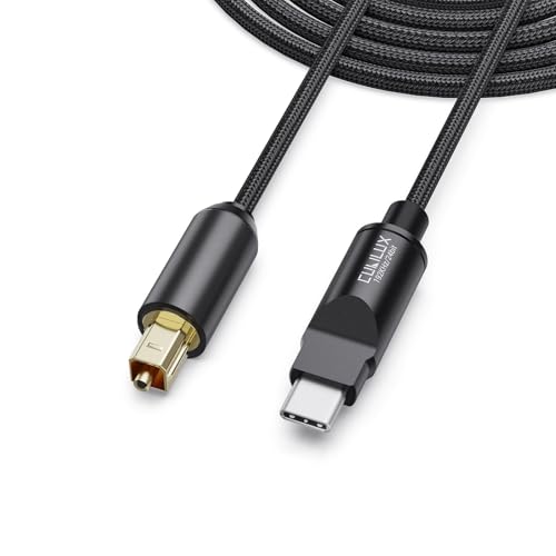 Cubilux USB C auf TOSLINK Optisches Audiokabel [192KHz/24bit], Einseitiger USB-C zu SPDIF Digital Konverter, Optischer Audio Transmitter für MacBook, Laptop & PC, Nicht für TV oder Konsole, 6.6 ft/ 2m