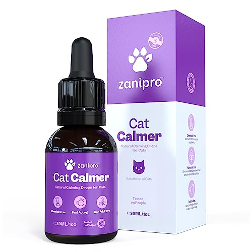 Zanipro Gouttes Calmantes pour Chats 100% Naturelles - Anti Stress...