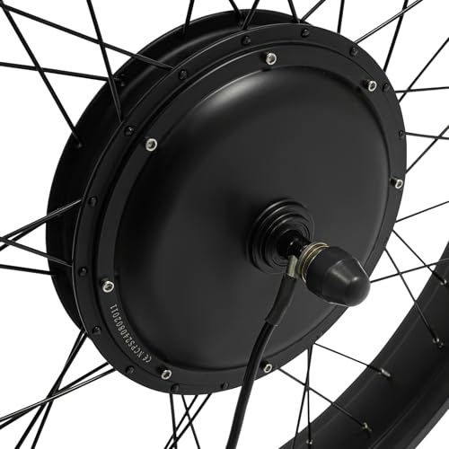 Electric Bike Conversion Kit, 48V 1500W 520R/Min 26\" Front Wheel Modification Kit, Include Wheel Hub Motor, Thumb Throttle, LCD Display, Controller, Controller Bag