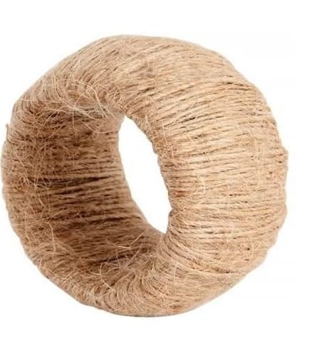 KPAVIR Set of 4 Handmade Jute Napkin Rings – Rustic Farmhouse Napkin Holders, Natural Rope Napkin Rings for Dining Table, Wedding & Party Table Decor (Natural)