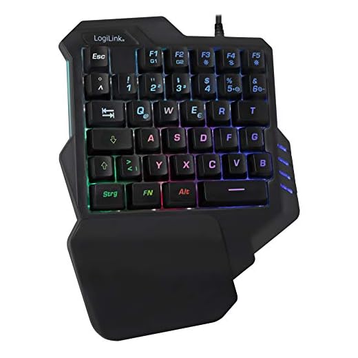 LOGILINK Teclados Marca Modelo Keyboard One-Hand-Gaming mit RGB - ID0181