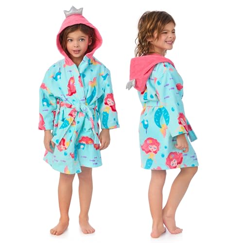 Image of Saint Eve Kids Hooded Terry Robe - Super Soft & Plush 100% Cotton Beach and Pool Fun Character Cover-Ups for Boys & Girls