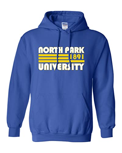 CreateMyTee Retro North Park University Unisex Hooded Sweatshirt - North Park Viking Apparel