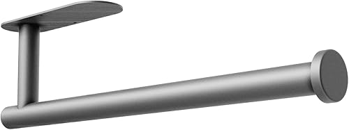 DEKAVA - Soporte para rollos de papel de cocina para usar en la pared o debajo de un armario, autoadhesivo, barra para rollos de papel, de acero