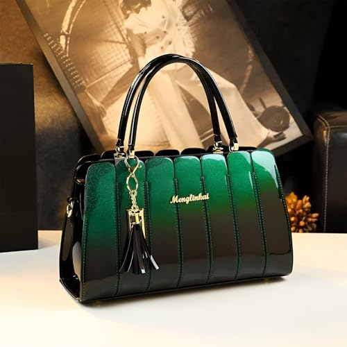 Image of SYGA Elegant Color Contrast Tote Bag - Horizontal Square Medium-Soft Handbag with Design for Everyday Use