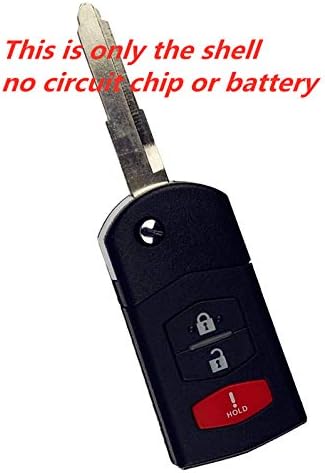 KAWIHEN Keyless Entry Remote Car Key Fob Shell Replacement for BGBX1T478SKE125-01 662F-SKE12501 SKE12501 G2YA-76-2GXB KPU41788 Mazda 2 3 5 CX-7 CX-9