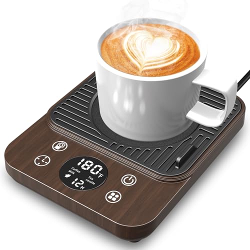 Coffee Mug Warmer, Upgraded Smart Coffee Cup Warmer for Desk with 1H Water Drink Reminder, 4 Heating...