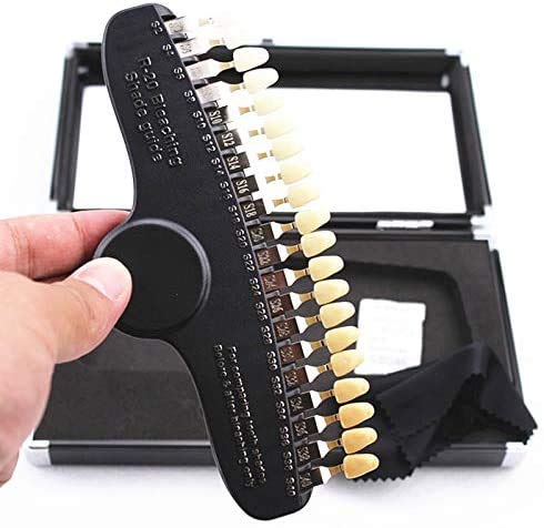 Professional 3D R-20 Teeth Whitening Shade Guide With Mirror, Classical Tooth Bleaching Shade Chart 20 Colors #TOP7