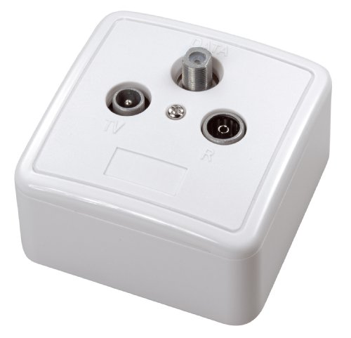 Vivanco DVB-C/BK/CATV Antennen-Durchgangsdose