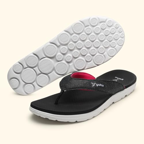 Image of YOHO Fauna 002 V-Strap Slippers for Women | Lightweight EVA Comfort | Platform Sole | Breathable Fabric Upper | Shock Absorption | Water-Resistant | Easy to Style