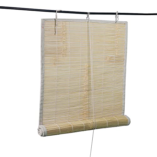 Image of GoKoo Bamboo Roll Up Blind Chick Window Curtain /Protective Screens for Balcony /Windows /Outdoors /Door /Kitchen /Home Pack of 1. (3 x 5)