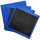 Okllen 4 Pcs Clay Towel Auto Detailing for Cars, Premium Microfiber Clay Bar Towel 12 x 12 Inch (30.5x30.5cm), Blue