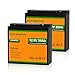 ECO-WORTHY 2 Pack 12V 20Ah Lithium Battery, 3000+ Deep Cycle Rechargeable LiFePO4 Lithium Ion Phosphate Battery with BMS for Trolling Motor, Fish Finder, Kids Scooters, Power Wheels, Outdoor Camping