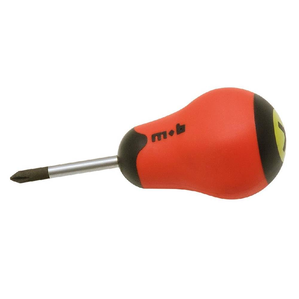 Tournevis court Phillips PH1 NF ISO 8764 de 9,6 cm avec manche bi-matière