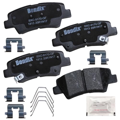 Image of Bendix Priority1 CFC1813 Ceramic Rear Brake Pads for Select Models Hyundai Elantra GT, Kona, Kona Electric, Sonata, Veloster, Kia Forte, Forte5, Forte Koup, Optima, Rondo, Soul, Soul EV
