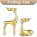 Sziqiqi Gold Reindeer Candle Holder for Pillar Candles Brass Reindeer Tealight Candle Holders Copper Deer Gift Christmas Decor for Table Centerpiece Living Room Mantle Decoration