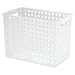 iDesign Plastic Open Weave Storage Bin with Handles for Kitchen, Fridge, Freezer, Pantry, and Cabinet Organization, BPA-Free, Medium - Deep