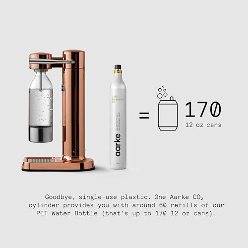 Image of Aarke Carbonator 3 - Premium Sparkling Water Maker, Copper | Stainless Steel, Cordless Soda Maker for Home, Carbonated Water Machine, BPA-free PET Bottle Included
