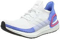 adidas ULTRA BOOST 19 Women's Performance Shoes, Cloud White/Real Blue (9.5 US)