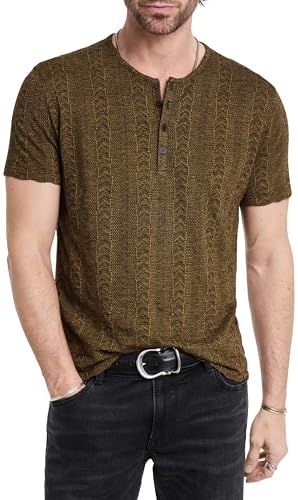 Henley Madoc John Varvatos homme t-shirt anti-déformation