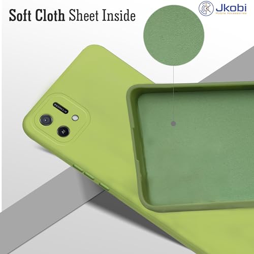 Image of Jkobi Back Cover Case for Oppo A16K | A16e (Matte Finish Silicone with Inside Fiber Cloth |Light Green)