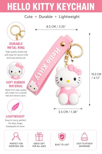 Regal Roots Hlww Kitty Pink Keychain for Girls | Cute Silicone