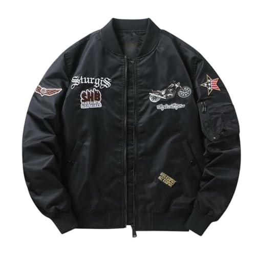 Veste de baseball homme vintage automne blouson moto classique MA1