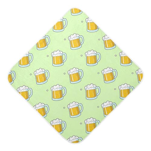 Msyxl Beer Mug Cartoon Hooded Towel - Ultra Soft & Absorbent Muslin Cotton Bath Towel for Babies, Toddlers, Newborn - Boys & Girls Essential 30