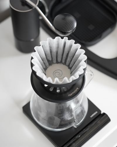 Normcore 2-in-1 Pour Over Coffee Dripper, Brews 1-2 Cups Coffee Brewer, Use Dual Brew Modes Cone or Flat-Bottom Paper Brewer, Titanium Coated 304 Stainless Steel, Black - Thumbnail 5
