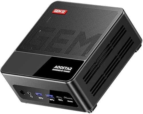 AOOSTAR GEM12 MAX Mini PC Ryzen 7 8745HS (8C/16T up to 5.1GHz), Support OpenClaw 24GB DDR5 1TB PCIe4.0, Radeon 780M Graphics Gaming Computers, with OCuLink Dual USB4, HDMI/Dual 2.5G LAN/ BT5.2/WIFl6