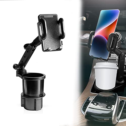 Car Cup Holder Mobile Phone Holder, Car Cup Mobile Phone Two-in-One Holder, Adjustable Cup Holder, Multi-Function Mobile Phone Holder, Universal 360Â° Rotary Base Car Cup Holder