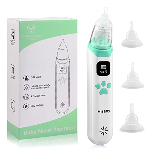 Image of Nasal Aspirator for Baby, Baby Nose Sucker,Electric Nose Suction for Baby, 3 Suction Levels,Soothing Music and Light,USB Rechargeable Automatic Nose Cleaner with 3 Silicone Tips