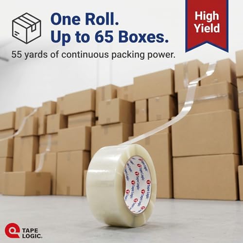 Image of Tape Logic Packing Tape (1-Roll), 2 inch x 55 yd - Heavy Duty Packaging Tape Refill for Shipping, Moving, Order Fulfillment, Hot Melt 2.2 Mil