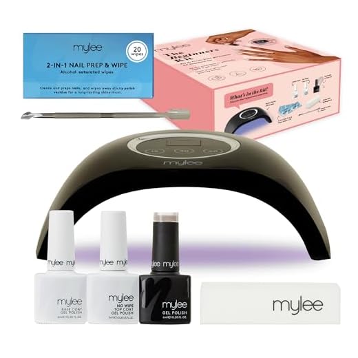 Mylee Kit de Esmalte de Uñas en Gel Semipermanente Para Principiantes - Set Profesional Para El Cuidado De Las Uñas En Casa - Incluye Lámpara LED, Esmalte De Gel, Capa Base, Capa Superior Y Accesorios