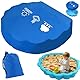 LUKIUP Sandkasten Abdeckung Wassermuschel, 100x15 cm Wasserdicht Rund Blau Abdeckplane für Sandkasten mit Kordelzug Elastikband und Aufbewahrungsbeutel für Sand und Wassermuscheln