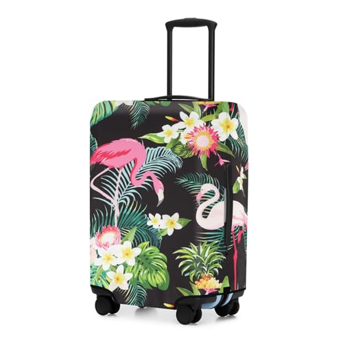 Housse de valise XL tropicale pour grands bagages de vacances 73 à 81 cm
