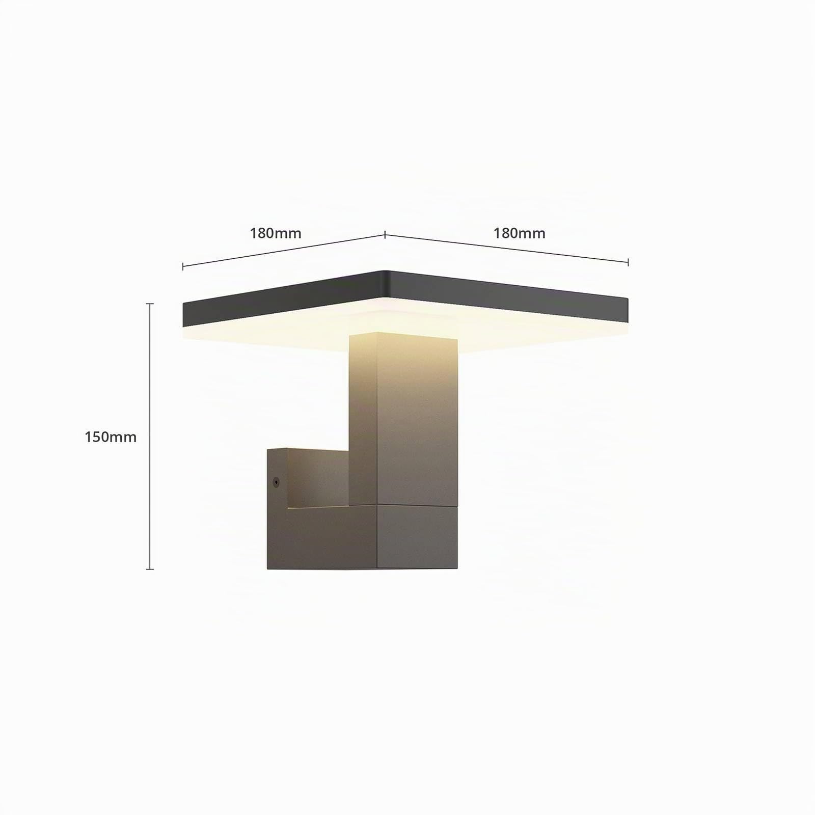 Lucande LED Wandleuchte außen Olesia (spritzwassergeschützt (Modern) in Schwarz aus Aluminium (1 flammig,) - Außenwandleuchten Wandlampe Led Außenlampe Outdoor für