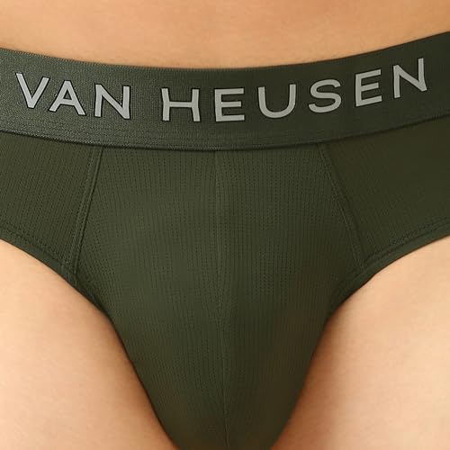 Image of Van Heusen Men's Brief Pack of- 1 | Air Series| Light as air |Ultralight for superior comfort| Mesh Fabric | Breathable Active Trunks - Moisture-Wicking| Sweat Absorbant | Stretch Cotton Blend| Underwear for Active Wear | Style 40007