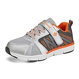 DREAM PAIRS Little Kid 160481-K Silver Dark Grey Orange Athletic Running Shoes Sneakers Size 11 M US Little Kid