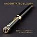 Scriveiner Black Lacquer Mechanical Pencil - Stunning Luxury Pencil, 24K Gold Finish, Schmidt 0.7mm Mechanism, Spare Leads, Best Gift Set for Men & Women, Professional Executive Office Pencils