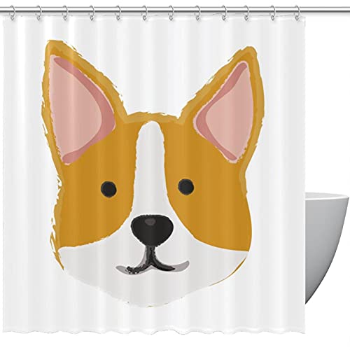 Rideau de douche Welsh Corgi rideaux de salle de bain drôle et imperméable