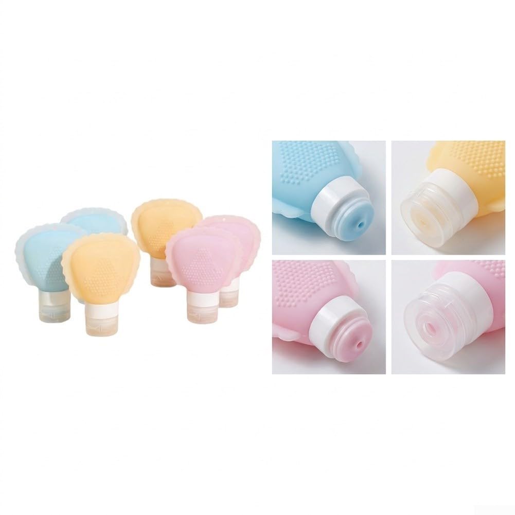 Fauhapyway Botellas de Viaje Silicona 90ml Anti-Fugas 3 Colores