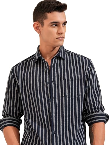 Image of Highlander Men's Striped Relaxed Fit HLSH016347