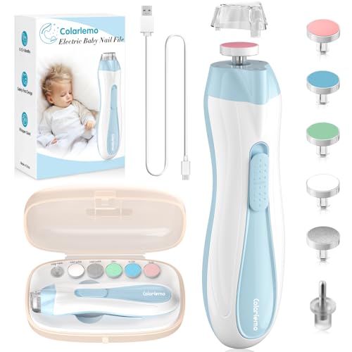 Rechargeable Baby Nail Trimmer Electric Baby Nail File, 15-in-1 N...