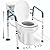 Medical king Toilet Safety Rail - Adjustable Detachable Toilet Safety Frame with Handles Heavy-Duty Toilet Safety Rails Stand Alone - Toilet Safety Rails for Elderly, Handicapped - Fits Most Toilets