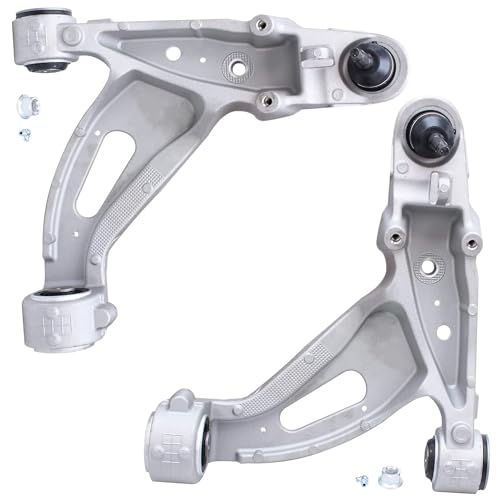 Image of Detroit Axle - 8pc Front End Control Arms Kit for 03-07 Cadillac CTS, 4 Tie Rod Ends 2 Lower Control Arms with Ball Joint 2 Stabilizer Sway Bars 2003 2004 2005 2006 2007 Replacement