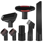 Woobroo 7 PCS Vacuum Cleaner Attachment 32mm & 35mm Vacuum Accessories Universal Vacuums Brush for Hard to Reach Areas, Upholstery, Car Vents, Black